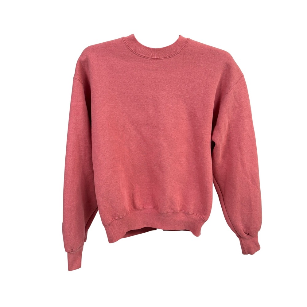 Vintage Jerzees Super Sweats Crewneck Sweatshirt Pink Salmon Large 90s Blank